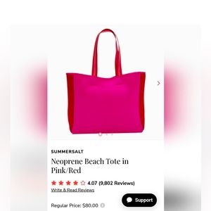BNWT Summersalt Neoprene Beach Tote